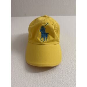 Polo Ralph Lauren Fragrances Yellow Big Pony Baseball Ball Cap Hat #3 Adjustable